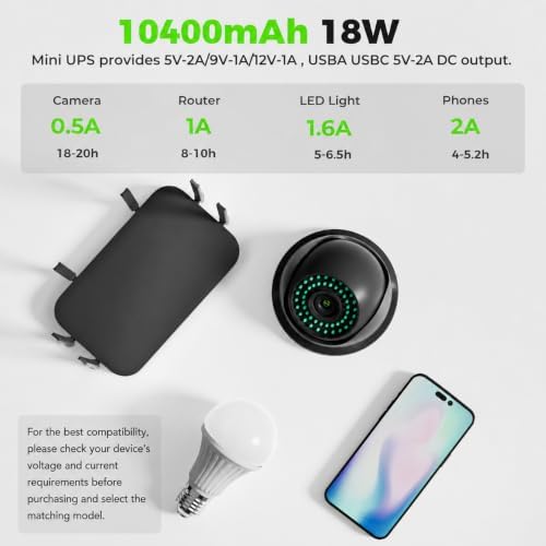 CHINTE Mini UPS Battery Backup, Uninterrupted Power Supply - Image 3