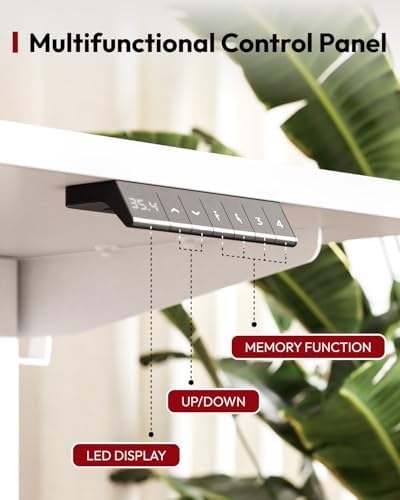SANODESK 48''x24'' One-Piece Height Adjustable Electric Standing Desk - Image 7