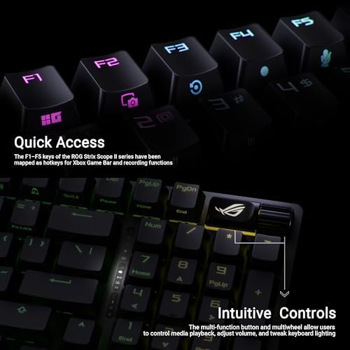 ASUS ROG Strix Scope II 96 Wireless Mechanical Gaming Keyboard - White - Image 7
