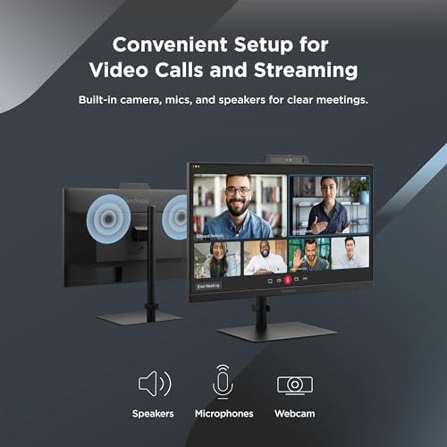 ViewSonic VG2741V 27 Inch 1080p Webcam Monitor, 120Hz, USB C Conferencing - Image 5
