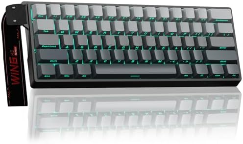 Aula WIN60 HE - 60% Mechanical Gaming Keyboard Wired, Hall Effect Magnetic Switch Hot Swappable,8000 Hz Polling Rate, RGB Keyboard 60 Percent Compact Design for PC (Gradient Gray) by CORBOBO