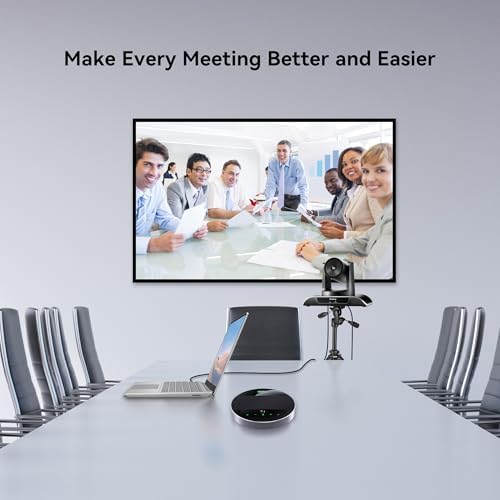 Tenveo 3X Optical Zoom 1080P 60FPS PTZ Conference System with 114° Wide-Angle Lens and MagiCall Bluetooth Speakerphone, Video Output via USB 3.0/HDMI/RS485/RS232, Ideal for Large Meetings - Image 7