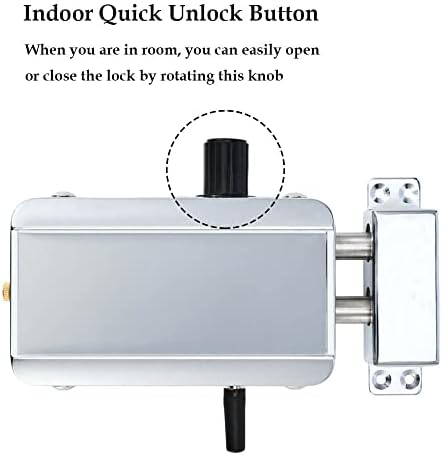 Electronic Deadbolt, Remote Control Anti-Theft Home Security Keyless Smart Hidden Door Lock with 4 Remote Controls - Image 3
