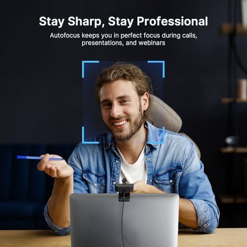NexiGo N60 Pro 4K Webcam for PC, 4K UHD Sony Sensor, Autofocus, 1080p 60 fps, Noise-Canceling Mics, Privacy Cover, Distortion-Free Lens, 4X Digital Zoom, Works with Switch 2/Zoom/Teams/Google Meet - Image 6