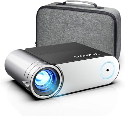Mini Projector, Vamvo L4200 Portable Video Projector, Full HD 1080P 200” Display Supported; Outdoor Movie Projector 3800 Lux with 50,000 Hrs, Compatible with Fire TV Stick, PS4, HDMI, VGA, AV and USB by Vamvo