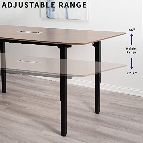 VIVO Black 4-Leg Dual Motor Electric Standing Desk Frame, DESK-E-400B - Image 4