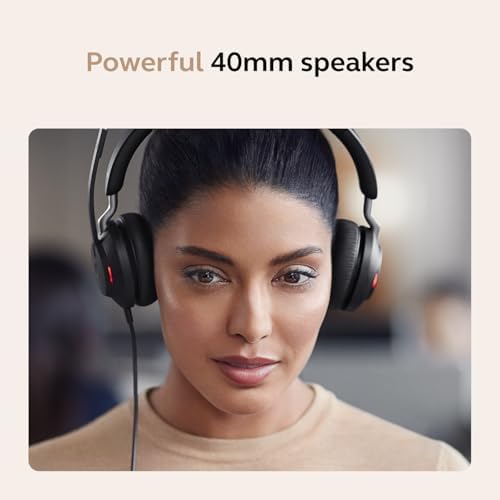 Jabra Evolve2 40 SE (2026 Version) Wired Stereo Noise-Cancelling Headset - Features 3-Microphone Call Technology and USB-C/A Cable - MS Teams Certified, Works with All Platforms - Black - Image 6