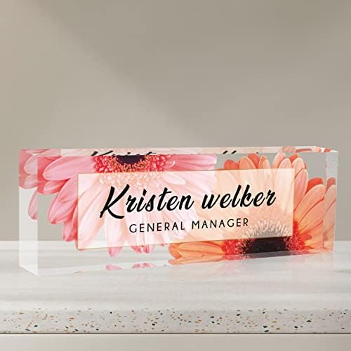 Office Desk Name Plate Personalized |Custom Name Plates for Desks | Crystal-Clear Acrylic Block |Office Gifts for Men Women - Image 5