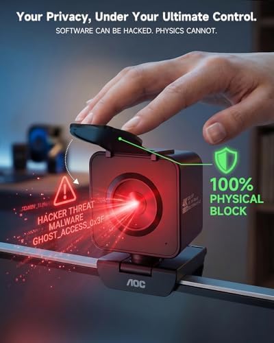 AOC 4K Webcam for PC with PDAF, Sony Sensor, 1080P 60FPS Streaming Camera - Image 6