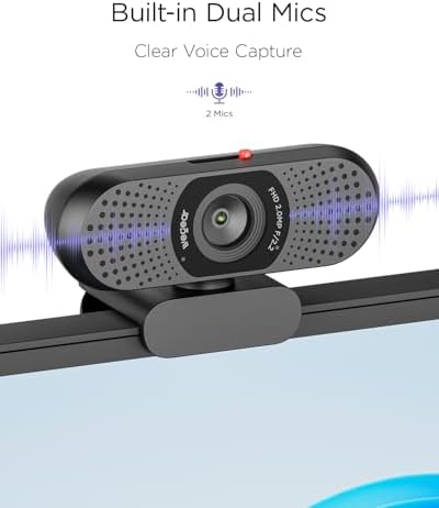 wegear 1080P Webcam for PC, Full HD Computer Camera with Dual Mics, USB-A - Image 5