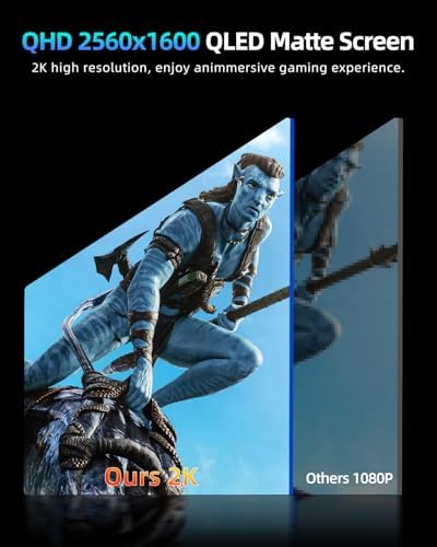UPERFECT 18" 2K 144Hz Portable Monitor, 100% DCI-P3 400 Nits Gaming Display - Image 3