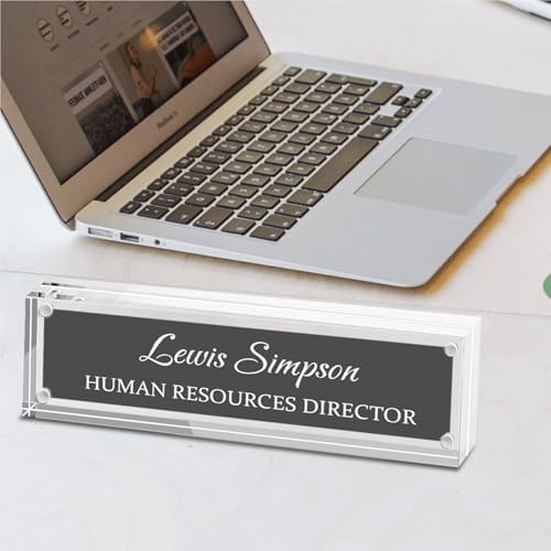 Desk Name Plate Personalized, Desk Double sided pattern Name Plate Personalized Office Desk Decor for Women and Men , Teacher Nurse Boss Employee Appreciation Gifts (transparent, fixed pattern) - Image 6