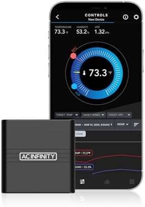 AC Infinity Temperature Humidity VPD Smart Hygrometer A2 w/ Bluetooth App by ACInfinity