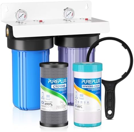 PUREPLUS 2-Stage Whole House Water Filter, KDF Carbon & Coconut Carbon by PUREPLUS