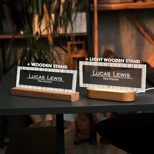Personalized LED Desk Name Plate – Custom Office Name Sign - Image 3