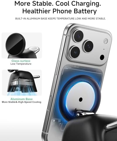 Magnetic Wireless Charging Station, Charger Stand for iPhone Apple Watch - Image 6