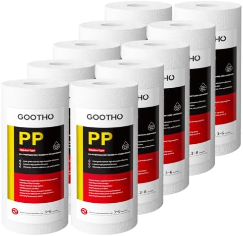 10" x 4.5" -5 Micron Whole House Sediment Filter Cartridge (10-Pack） by Unknown