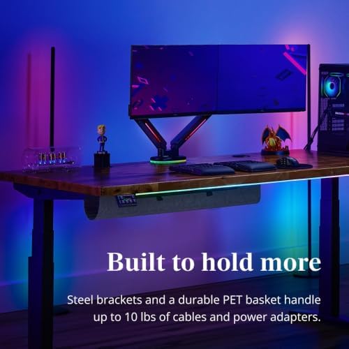 UPLIFT Desk FlexMount Desk Cable Management Channel (Dark Gray) - Image 4