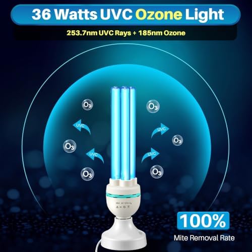 Qualirey 36 Watts UVC Ozone Light with Remote Control and UV Glasses - Image 2