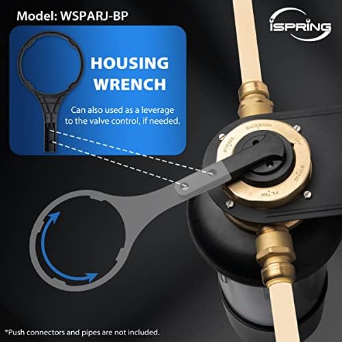 iSpring WSP100ARJ-BP Jumbo Whole House Water Filter System, 100 Micron - Image 5