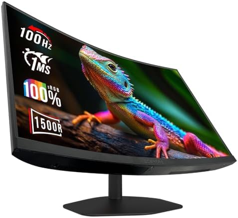 New! Sceptre Curved 24-inch Gaming Monitor 1ms 100Hz 1500R DisplayPort HDMI X2 Eye Care 100% sRGB Build-in Speakers, Machine Black 2026 (C248W-FW100T Series) by SceptreInc