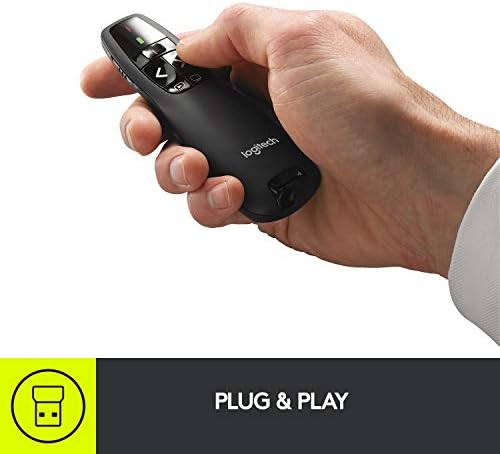 Logitech Wireless Presenter R400 USB A PowerPoint Clicker with Laser - Image 3