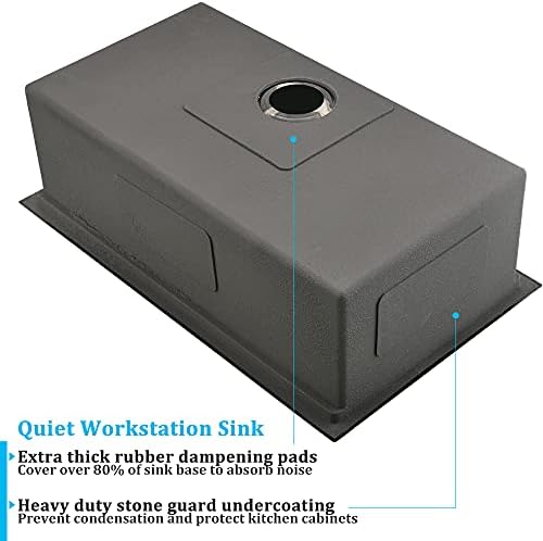 30 Inch Black Undermount Kitchen Sink - Image 6