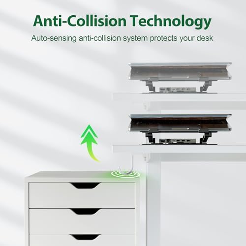 Agilestic 71 * 32 Inch Height Adjustable Electric Standing Desk, White - Image 6