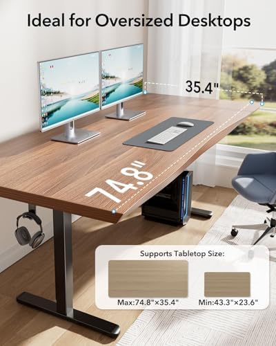 HUANUO Standing Desk Frame with Brushless Motor for Max 75 x 35 inch Tops - Image 6