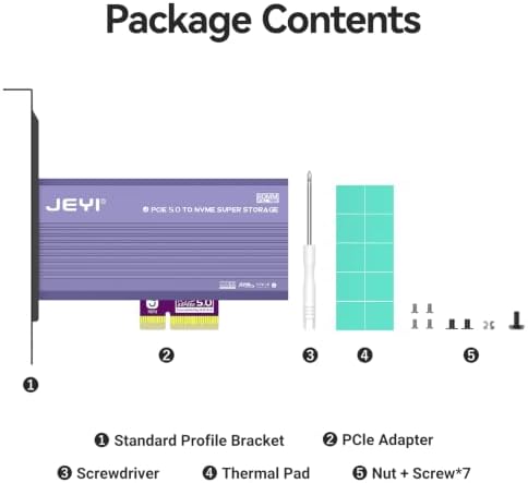 JEYI PCIe 5.0 4X to M.2 NVMe Adapter Card - Image 7