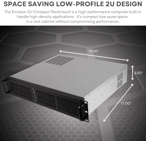Quiet Rackmount Computer (3.8-4.6GHz AMD Ryzen 7 5700G CPU, 16GB RAM, 512GB SSD, Integrated Graphics, W11 Pro) - 2U Rack Mount Server or Workstation Desktop PC for Home or Business - Image 5