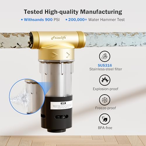 Frizzlife Spin Down Sediment Water Filter, 40/100 Micron,Built-in Scraper - Image 5