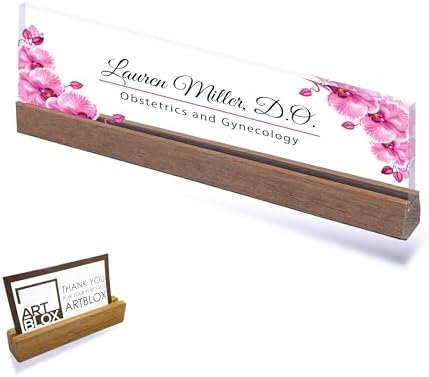 ARTBLOX | Personalized Name Plate Pink Orchid V2 Clear Acrylic - Image 2