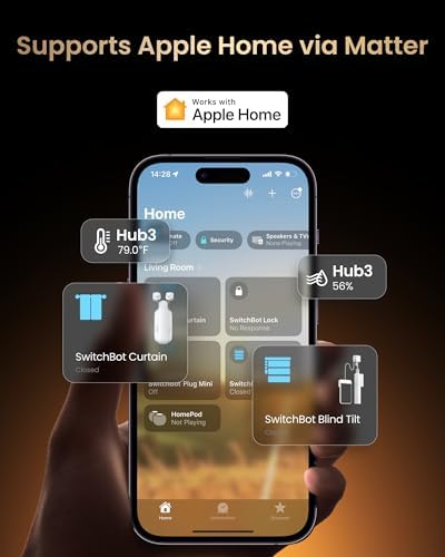 SwitchBot Universal Remote Control with Hub 3, Multi-use Smart Remote with Customize App, Control 25 IR/Bluetooth Devices and 10 Scenes, Compatible with TV/AC/SwitchBot BLE Devices - Image 4