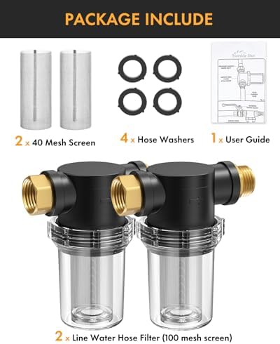 Twinkle Star 2 Pcs Garden Hose Filter, Inline Water Hose Filter - Image 4