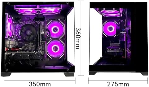 SKYESEV Prebuilt Gaming Desktop PC, AMD Ryzen 5 5600, GeForce RTX 3050 6GB,32GB DDR4 3200MHz RAM, 1TB NVMe SSD, ARGB Air Cooling, Wi-Fi,Tower Computer for Gaming, Streaming, Editing - Image 4