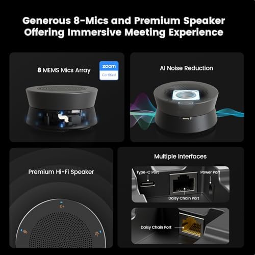 NEARITY A21S Zoom Certified Conference Speaker with 8MEMS Microphone - Image 4