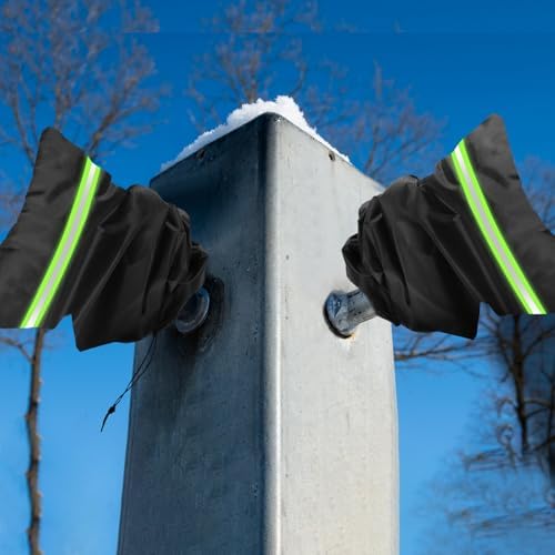 Zonon 6 Pcs Outdoor Faucet Cover Rv Park Water Hydrant Insulated Extended Hose Bib Insulated Sprinkler Freeze Protector Outdoor Winter Pipe Spigot Cover for Wall Taps (35" X 15") - Image 7