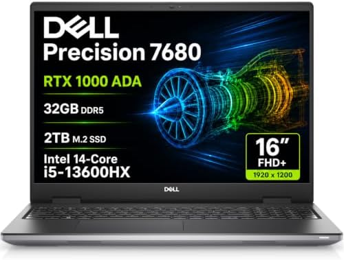 Dell Precision 7680 Laptop, NVIDIA RTX 1000 Ada 6GB, i5-13600HX, 32GB DDR5 by ISTComputers