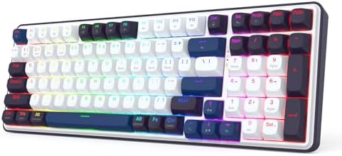 Redragon K744 PRO 99 Keys Wireless Gasket RGB Gaming Keyboard, 3-Mode Mechanical Keyboard w/Hot-Swap Socket, Round PBT Keycaps & 5-Layer Noise Dampening, Custom Linear Switch by REDRAGON