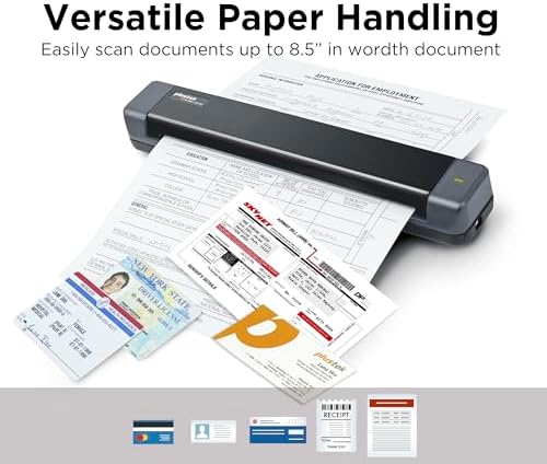 Plustek Mobile Scanner S410 Plus - Portable Sheet-Fed Document Scanner - for Windows 7 / 8 / 10 / 11, Featuring Button-Free Scanning with Included OCR Software - Image 4