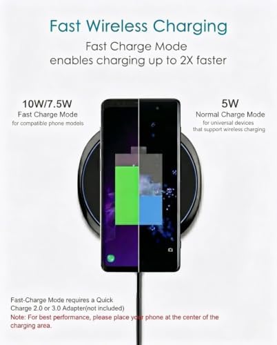 NANAMI 10W Max Wireless Charger Pad for iPhone, Samsung Galaxy and AirPods - Image 4