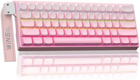 Aula WIN60 HE - 60% Mechanical Gaming Keyboard Wired, Hall Effect Magnetic Switch Hot Swappable,8000 Hz Polling Rate, RGB Keyboard 60 Percent Compact Design for PC (Gradient Pink) by CORBOBO