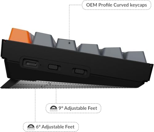 Keychron K4 96% Layout 100 Keys Wireless Bluetooth 5.1/Wired USB Mechanical Gaming Keyboard with Keychron Apex Brown Switch White LED Backlight N-Key Rollover for Mac Windows PC-Version 2 - Image 7