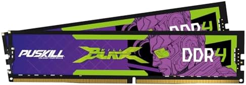 PUSKILL 32GB Kit (2x16GB) DDR4 RAM 2666MHz PC4-21300 Desktop Memory, Non-ECC Unbuffered UDIMM 1.2V CL19 288-Pin, Dual Channel PC Computer Upgrade Module for Intel & AMD by PUSKILL