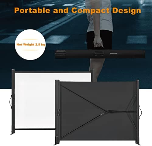 Portable Projector Screen with Stand, 50 Inch 4:3, Outdoor Projector Screen, Lightweight and Retractable, 1.2 High Gain Wrinkle-Free Video Projection Screens, for Home Cinema, Meeting Presentation. - Image 4