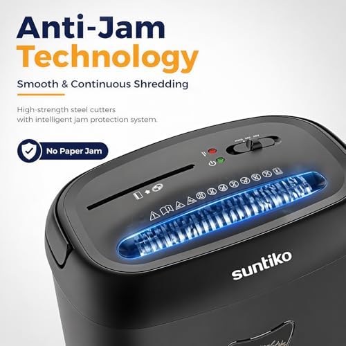 Suntiko 14-Sheet Cross Cut Heavy Duty Paper Shredder for Home Office - Image 4
