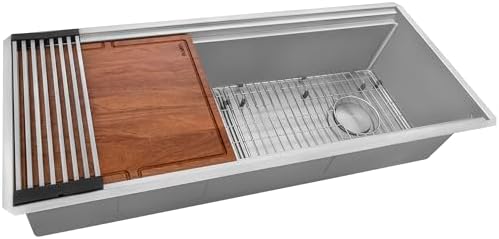 Ruvati 45-in Stainless Two-Tier Undermount Workstation Sink - RVH6333ST - Image 5