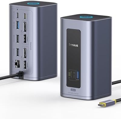 Baseus Nomos Air 12-in-1 DisplayLink Docking Station, 2 Monitors for macOS by Baseus