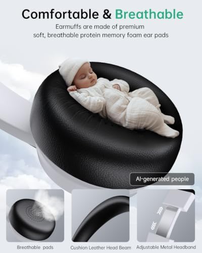 AOC Wireless Headset with Mic for Work, AI Noise Cancelling, Bluetooth - Image 5